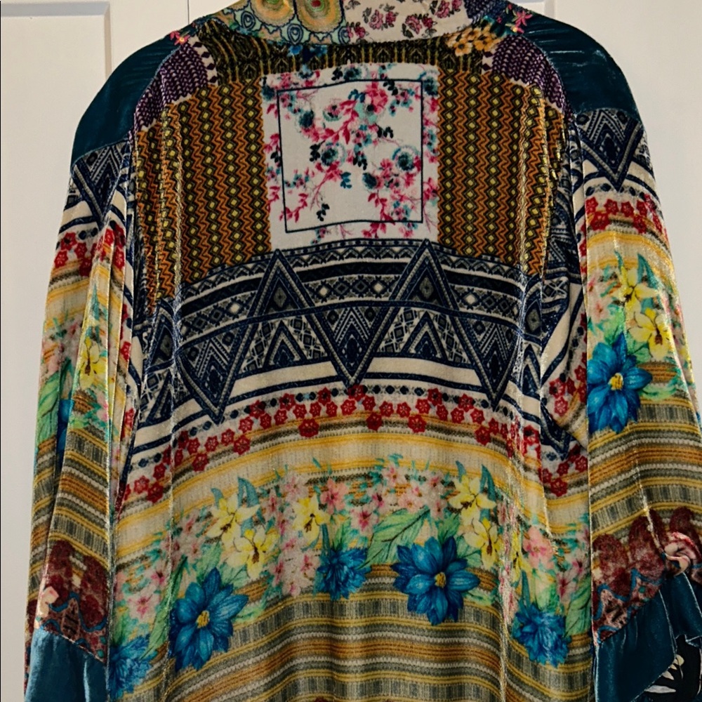 Johnny Was Multicolor Floral Kimono - Picture 8 of 10
